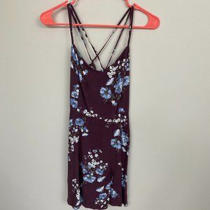 Garage floral print mini dress